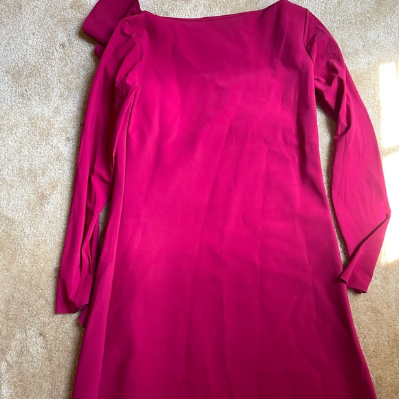 Chiara Boni Ruffle Sheath Red Dress 42 - Picture 3 of 4